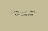 IT6230 - Generation Unit Summary