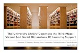 The university library commons as third place