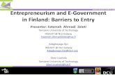 Entrepreneurism and e-government in finland