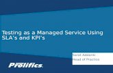 Managed Services Using SLAs and KPIs