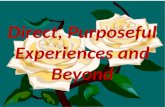 Direct, purposeful experiences and beyond by Elen B. Teodore