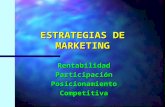 ESTRATEGIAS DE MARKETING RentabilidadParticipaciónPosicionamientoCompetitiva.