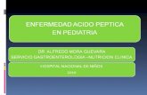 DR. ALFREDO MORA GUEVARA SERVICIO GASTROENTEROLOGIA –NUTRICION CLINICA HOSPITAL NACIONAL DE NIÑOS 2010 ENFERMEDAD ACIDO PEPTICA EN PEDIATRIA.
