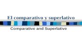 El comparativo y superlativo Comparative and Superlative.