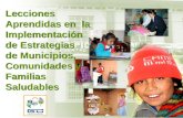 Lecciones Aprendidas en la Implementación de Estrategias de Municipios, Comunidades y Familias Saludables.