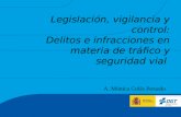 Legislación, vigilancia y control: Delitos e infracciones en materia de tráfico y seguridad vial A. Mónica Colás Pozuelo.