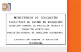 MINISTERIO DE EDUCACIÓN SECRETARÍA DE ESTADO DE EDUCACIÓN DIRECCIÓN GENERAL DE EDUCACIÓN TÉCNICA y FORMACIÓN PROFESIONAL DIRECCIÓN GENERAL DE EDUCACIÓN.