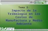 Tema I: Impacto de la Tribología en los Costos de Manufactura y Medio Ambiente.