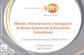Minería, Hidrocarburos y Energía en el Sector Externo de la Economía Colombiana VI Congreso Internacional Minería, Petróleo & Energía Cartagena de Indias.