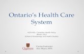 Week 2 - Ontario's Health System