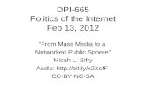 From Mass Media to the Networked Public Sphere
