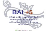 BAI +5 ¿Qué esta sucediendo? Análisis comparativo 2005-2010 del Progreso Genuino y Duradero de EUSKADI.