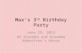 Max’s 3rd birthday party