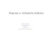 Popular & Scholarly Articles