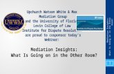 Mediation Insights: What Is Going on in the Other Room?