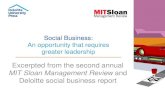 Social Business: An opportunity that requires greater leadership
