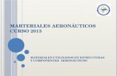 MARTERIALES AERONÁUTICOS CURSO 2013 MATERIALES UTILIZADOS EN ESTRUCTURAS Y COMPONENTES AERONÁUTICOS.