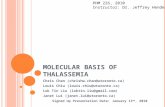 Molecular basis of THALASSEMIA