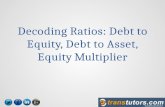 Decoding ratios debt to equity, debt to asset, equity multiplier