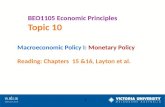 Lec week 10 monetary policy0