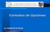 Contratos de Opciones Contratos de Opciones Lic. Gabriel de la Fuente.