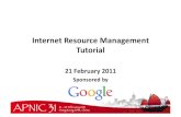 Tutorial: Internet Resource Management by Champika Wijayatunga, APNIC