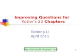 Improving Questions for 22 Chapters Bohong Li