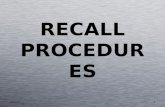 Recall procedures