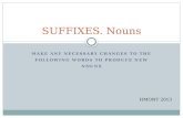 Suffixes. Forming nouns