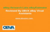 Part 6  – eBay Research Labs BayEstimator – Top eBay Marketing Tool Series Post By eBay Virtual Assistants At OBVA