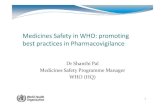 Medicines Safety in WHO: promoting best practices in Pharmacovigilance