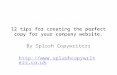 12 tips for creating the perfect copy for your company website.