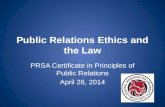 PR Ethics and the Law