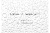Lecture 15:  Folksonomy and Tagging