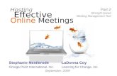Hosting Effective Online Meetings, Part 2