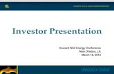 Cabot Oil & Gas Investor Presentation - March 18, 2013