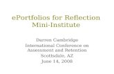 Reflective Learning with E-Portfolios Mini-Institute