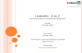 LinkedIn presentation to ProNet Charlotte 7/28/2010