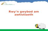 Rwy’n gwybod am awtistiaeth (I know about autism in Welsh)