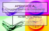 APENDICE A: Conceptos Básicos de Computación María E. Ortiz Marrero M00-06-8531 Profa. Irma Alvarez Torres ECMP - 5130 SECCION - 3392.