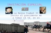 La Reina Isabel II invita al presidente KK a tomar el t©, en el Palacio Buckingham, Londres