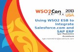 WSO2Con US 2013 - Using WSO2 ESB to integrate Salesforce.com and SAP ERP