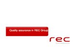 Quality Assurance in REC Group