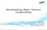 Developing Open Source Leadership