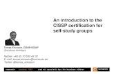 An introduction to the CISSP certification for self study groups