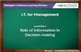 Role of Information Technology in Decision Making - I.T. Project Management