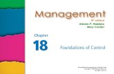 Chap 18 foundations of control management by robbins & coulter 8 e