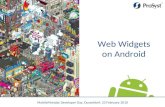 Web Widgets on Android MobileMonday Developer Day, Dusseldorf ...