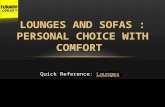 Lounges and sofas personal choice with comfort