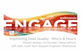 Engage 2013 - Improving Data Quality